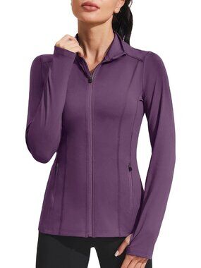 Women Black current Mild Weather Zipper Pockets Long Sleeve Zip Trench jacket